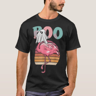 Flamingo Ghost Boo Pink Halloween Costume Flamingo T-Shirt
