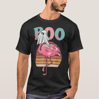 Flamingo Ghost Boo Pink Halloween Costume Flamingo T-Shirt