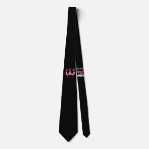 Flamingo Ghost Flamingo Boo Halloween Costume Tie