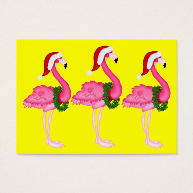Flamingo Gift Enclosure Card / Tag (Front)