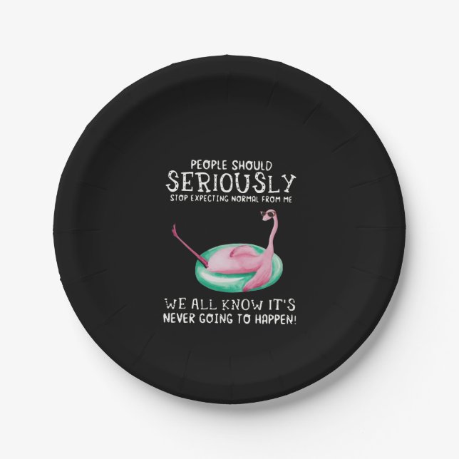 Flamingo Gift | People Should Seriously Flamingo Paper Plate (Front)
