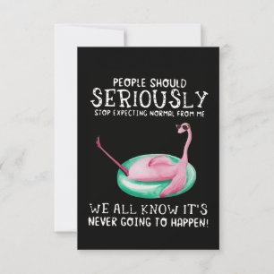 Flamingo Gift People Should Seriously Flamingo Thank You Card