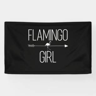 Flamingo Girl Gift For Women Bird Animal Wading Banner