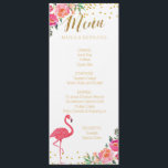 Flamingo Gold Wedding Menu Card<br><div class="desc">Flamingo Gold Wedding Menu Card</div>