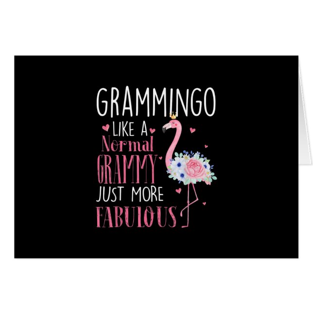Flamingo Grammingo Like A Normal Grammy Gift Funny (Front Horizontal)