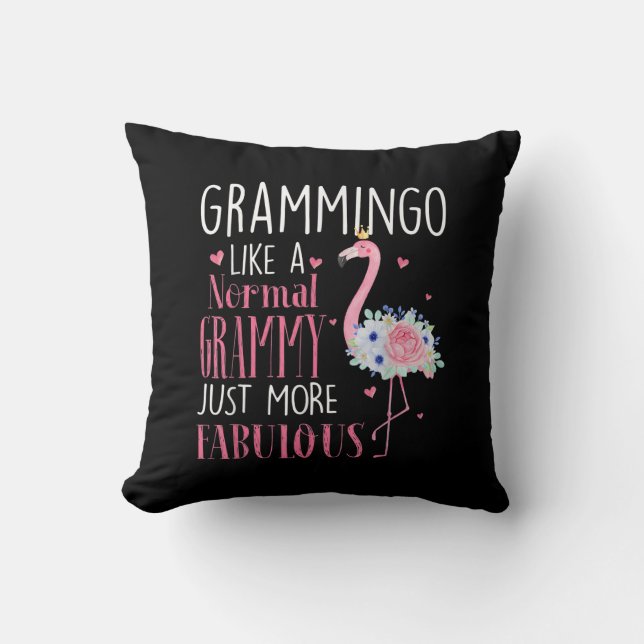Flamingo Grammingo Like A Normal Grammy Gift Funny Cushion (Front)