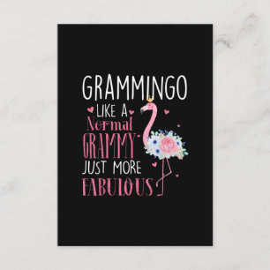 Flamingo Grammingo Like A Normal Grammy Gift Funny Enclosure Card