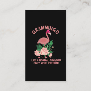 Flamingo Grandmother like a normal grandma only mo Business Card