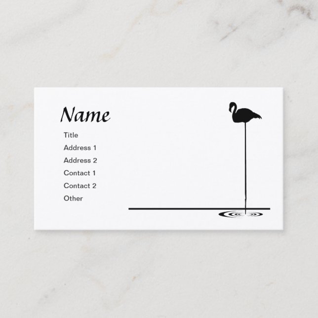 Flamingo graphic business card (Front)