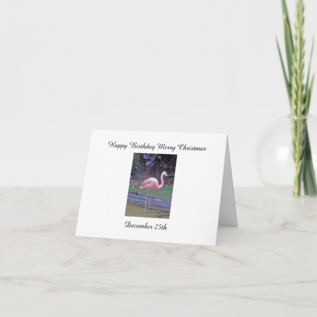 Flamingo Greetings Card (Front)