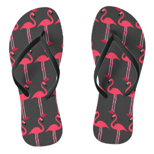 Flamingo Grey Black Flip Flops