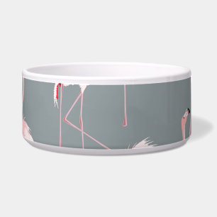 Flamingo Grey: Vintage Seamless Pattern.