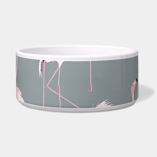 Flamingo Grey: Vintage Seamless Pattern. (Front)