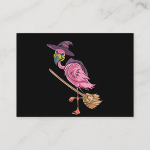 Flamingo   Halloween Flamingo Witch Scary Party Enclosure Card