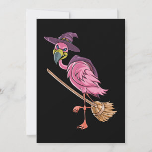 Flamingo Halloween Flamingo Witch Scary Party Thank You Card