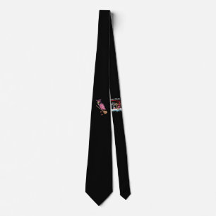 Flamingo Halloween Flamingo Witch Scary Party Tie