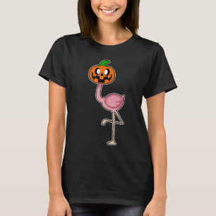 Flamingo Halloween Pumpkin T-Shirt