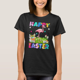 Flamingo Happy Easter Bunny Flamingo Easter Sunday T-Shirt