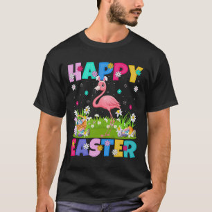 Flamingo Happy Easter Egg Hunt Bunny Ear Flamingo T-Shirt