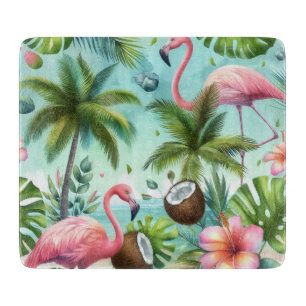 Flamingo Haven Cutting Board