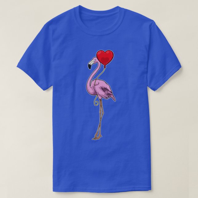 Flamingo Heart Balloon T-Shirt (Design Front)