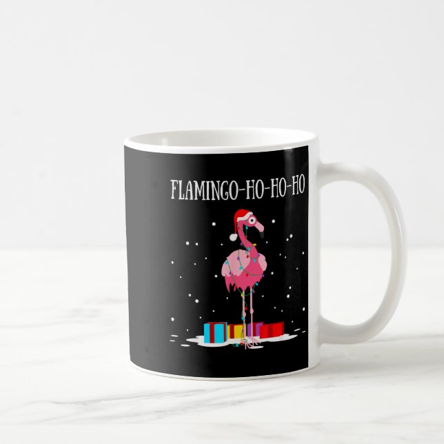 Flamingo Ho Ho Ho Nk Christmas Tree Lights Chain X Coffee Mug (Right)