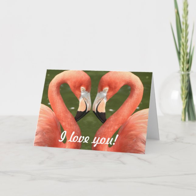 Flamingo - I love you! Card (Front)