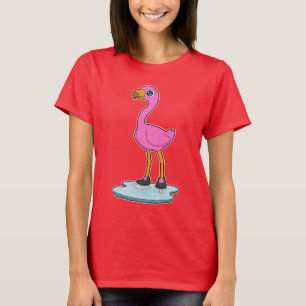 Flamingo Ice skating Ice skates T-Shirt