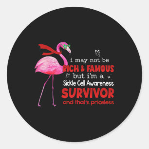 Flamingo I'm A Sickle Cell Survivor That's Pricele Classic Round Sticker