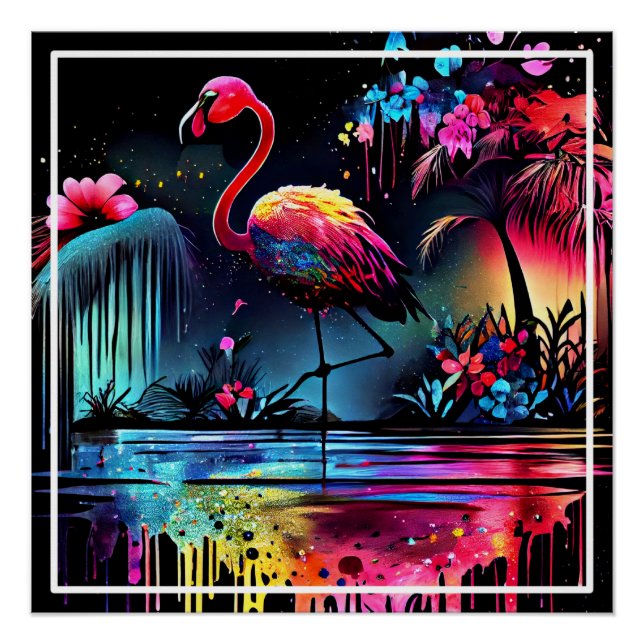Flamingo in A Lake-63852 Poster (Front)