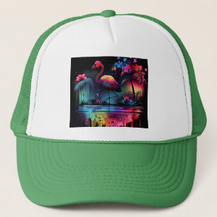 Flamingo in A Lake-63852 Trucker Hat