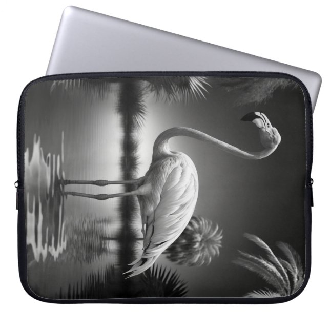 Flamingo in a Pool Laptop Sleeve (Front)