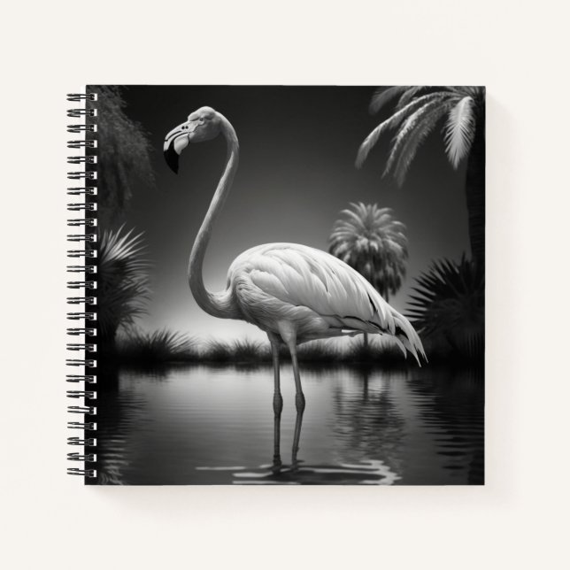 Flamingo in a Pool Notebook (Front)