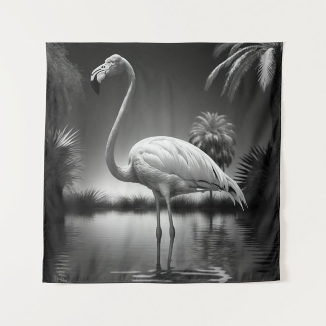 Flamingo in a Pool Tapestry (Front)