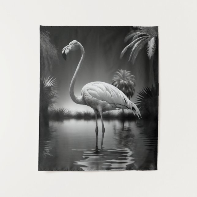 Flamingo in a Pool Tapestry (Front)