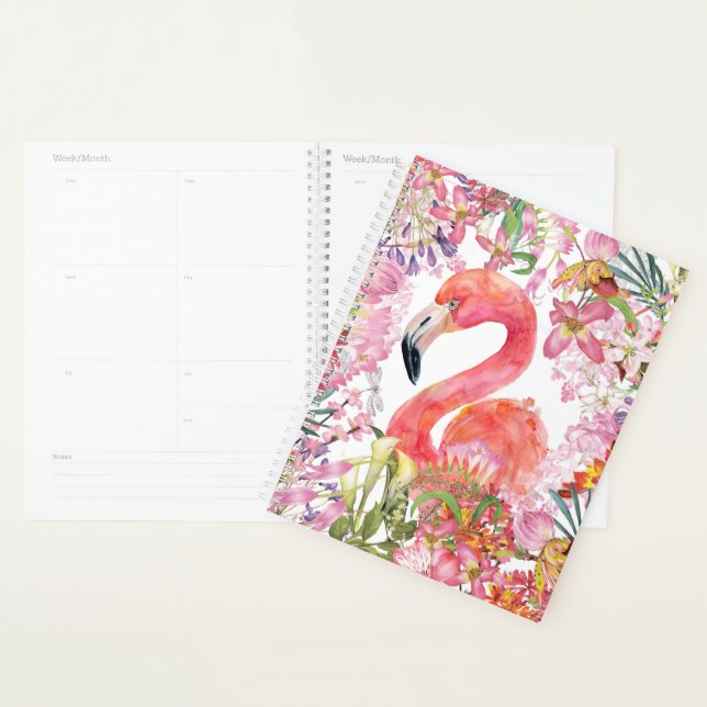 Flamingo in Flower Jungle - Summer Pattern Planner (Display)