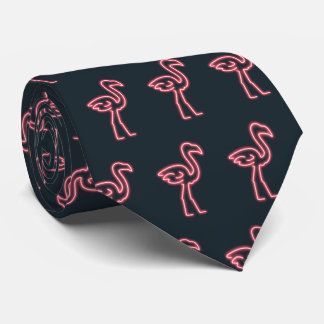 Flamingo in Neon Pink Tie