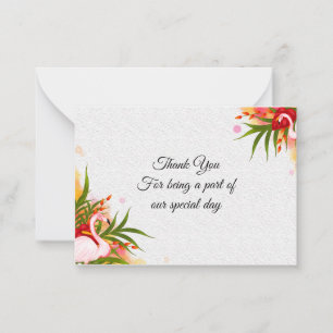 Flamingo In Summer Card