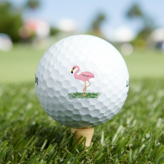 Flamingo In The Grass Golf Balls (Creator Uploaded)