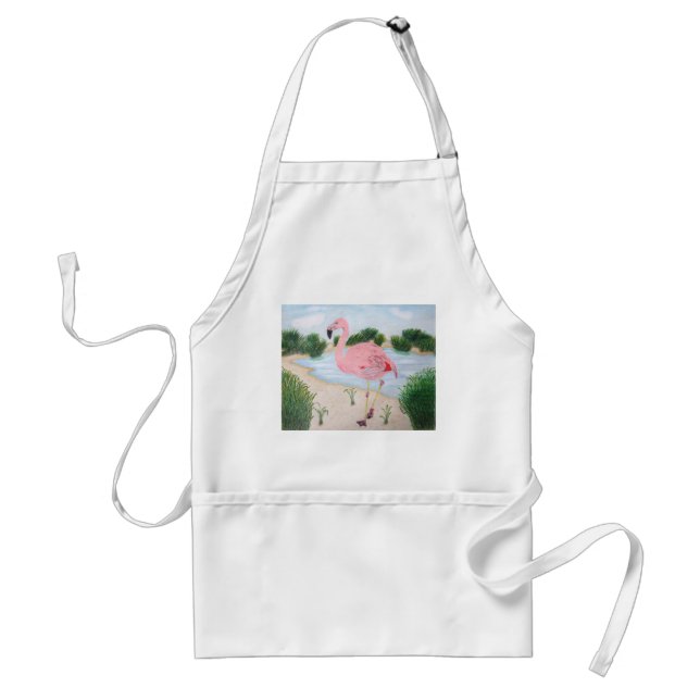 Flamingo in the Marsh Apron (Front)