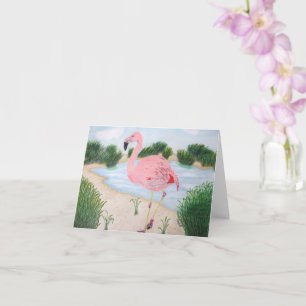 Flamingo in the Marsh Inspirational Note Card