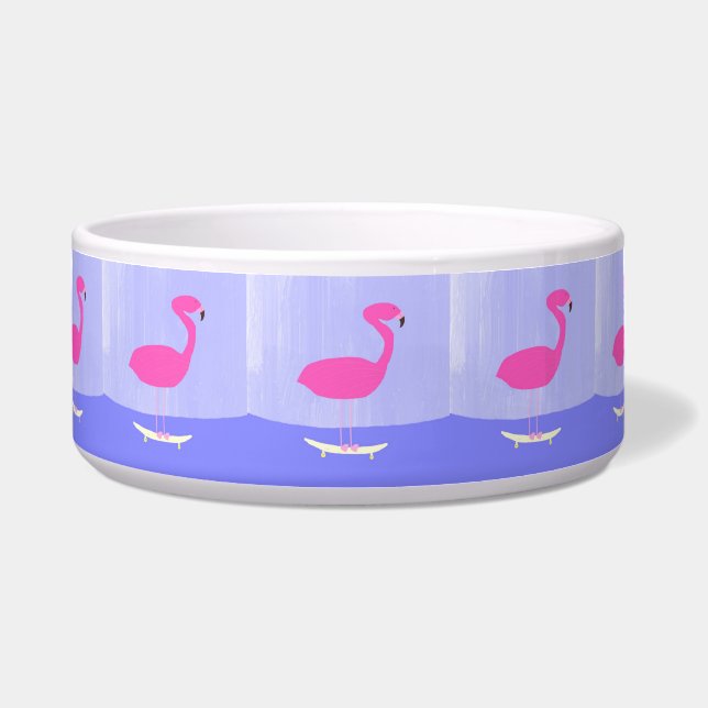 flamingo in the skateboard painting art (Front)