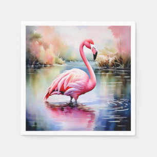 Flamingo in Water Napkin