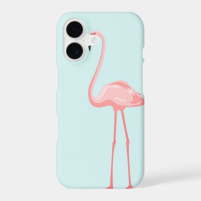 Flamingo iPhone 7, Barely There Phone Case (Back)