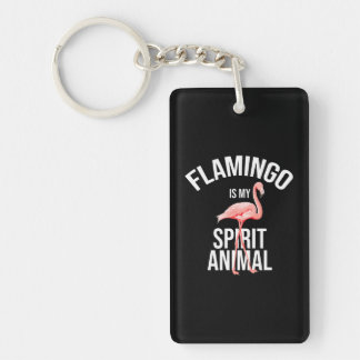 Flamingo Is My Spirit Animal Flamingo Bird Cute Key Ring