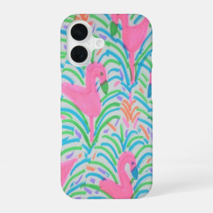Flamingo Jungle Party iPhone Case