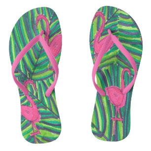 Flamingo Jungle Vibe Thongs