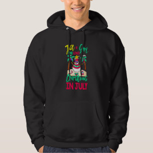 Flamingo Just A Girl Who Loves Christmas In July S Hoodie