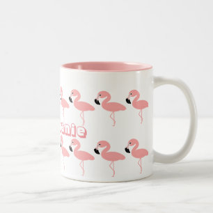 Flamingo Just Add Name Two-Tone Coffee Mug