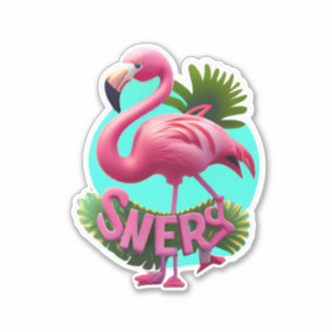 Flamingo Laptop and Phone Stickers